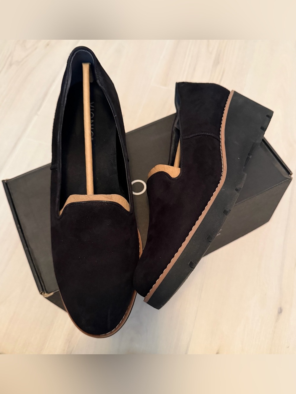 Vionic Black Suede Slip-On Shoes